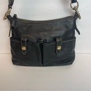 Dooney & Bourke Leather Crossbody Shoulder Bag - Black